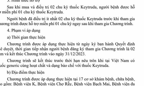 Mới: Bệnh nh&#226;n ung thư được miễn ph&#237; một phần thuốc điều trị