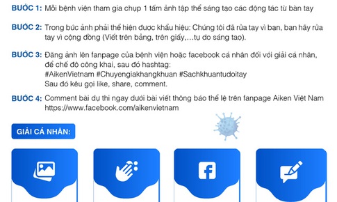 4 bước để tham dự cuộc thi &quot;Vì một Việt Nam sạch khu&#226;̉n từ đôi bàn tay&quot; của Bộ Y tế