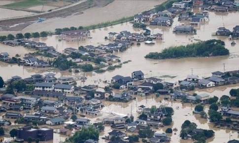 Mưa lớn ở miền trung Nhật Bản, hơn 220 nghìn dân phải sơ tán