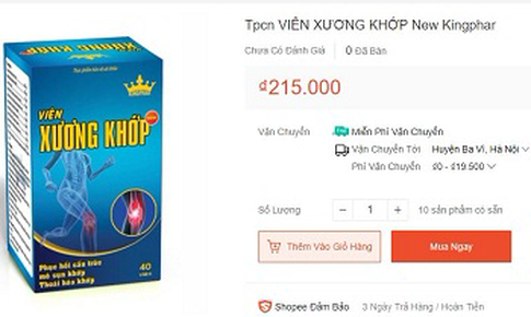 Không mua Viên xương khớp Kingphar New bán trên một số website