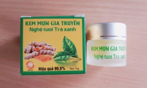 Thu hồi sản phẩm kem mụn gia truyền Nghệ tươi tr&#224; xanh do chưa được cấp ph&#233;p