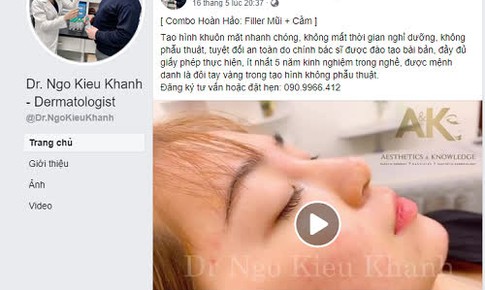 Dr. Ngo Kieu Khanh – Dermatologist, cơ sở thẩm mỹ nổi tiếng nhưng hoạt động kh&#244;ng ph&#233;p