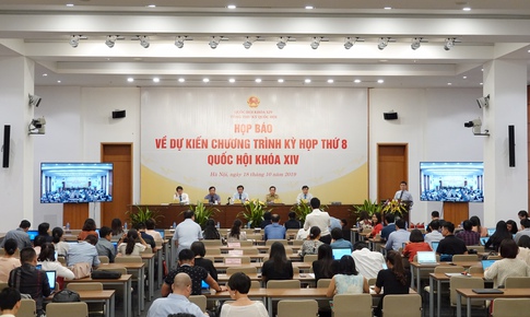 Họp báo về kỳ họp thứ 8 Quốc hội khóa XIV: Quốc hội tập trung phần lớn thời gian cho công tác xây dựng pháp luật