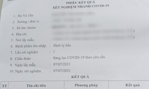 Giải trình li&#234;n quan vụ kh&#244;ng đi test v&#226;̃n có k&#234;́t quả &#226;m tính tại Ti&#234;̀n Giang