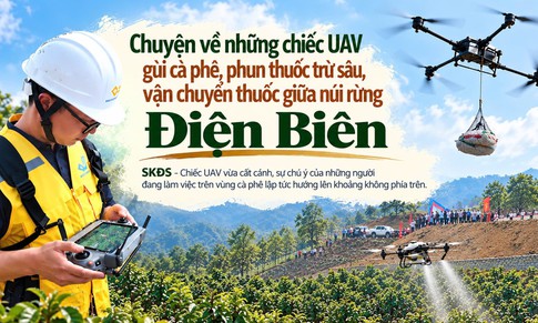 UAV gùi cà phê, phun thuốc trừ sâu, vận chuyển thuốc giữa núi rừng Điện Biên