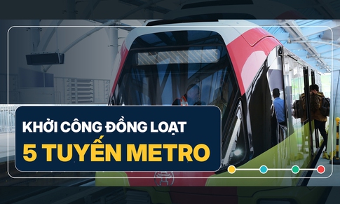Khởi công đồng loạt 5 tuyến metro: Bước tiến lớn cho giao thông công cộng