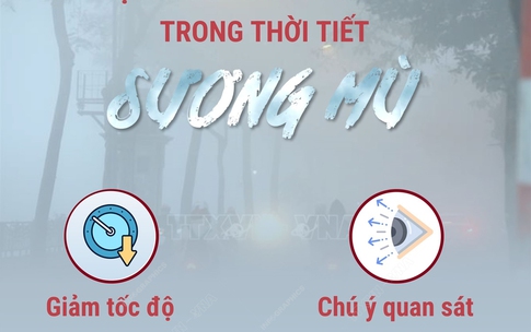 Cẩn trọng khi tham gia giao th&#244;ng trong thời tiết sương m&#249;