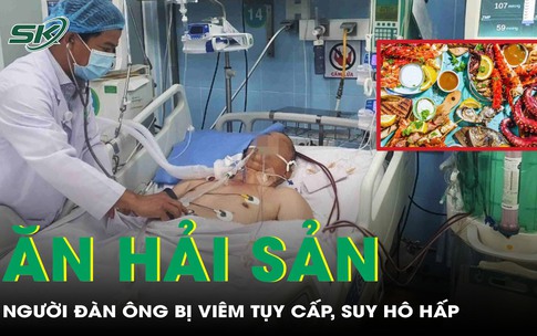 Người đ&#224;n &#244;ng cấp cứu vi&#234;m tụy cấp, suy h&#244; hấp sau khi ăn tiệc hải sản