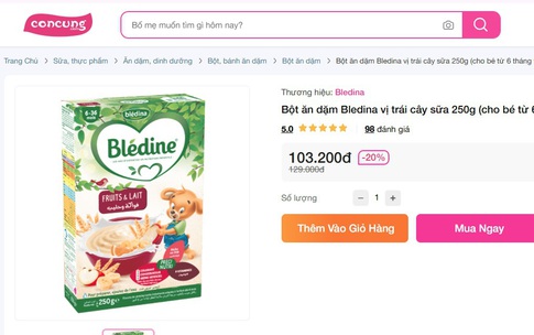 Sản phẩm Bl&#233;dina g&#226;y ung thư c&#243; b&#225;n tại Con Cưng, Shopee, Lazada