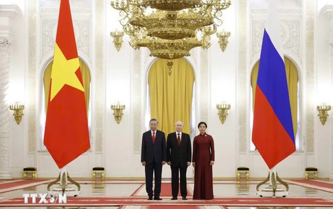 Tổng thống Nga Putin chủ trì Lễ đón Tổng Bí thư, Chủ tịch nước Tô Lâm cùng Phu nhân