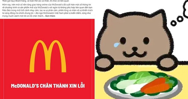 McDonald’s Việt Nam xin lỗi vì lấy câu chuyện của Mèo Béo PR sản phẩm