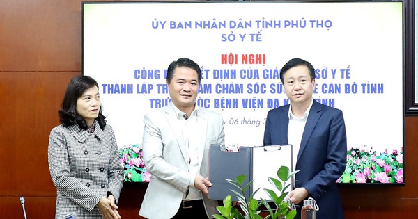 Phú Thọ Thành Lập Trung Tâm Chăm Sóc Sức Khỏe Cán Bộ Mới